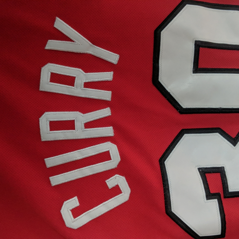 Steph Curry Nike Davidson Jersey Large L Red Golden State Warriors
